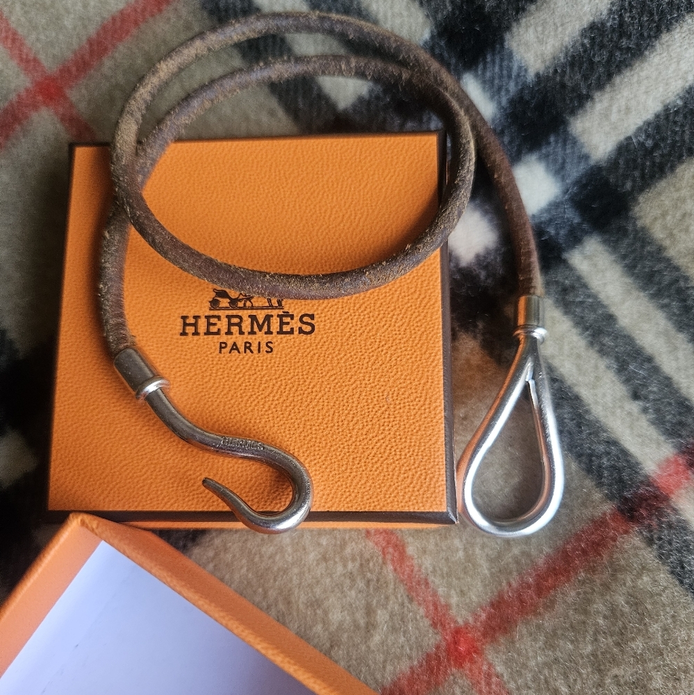 Hermes double tour hook bracelet